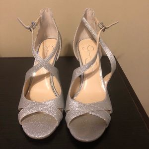 Glittery Jessica Simpson strappy heels!
